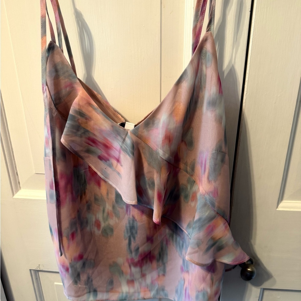 NWT Steve Madden Multicolor Sheer Blouse